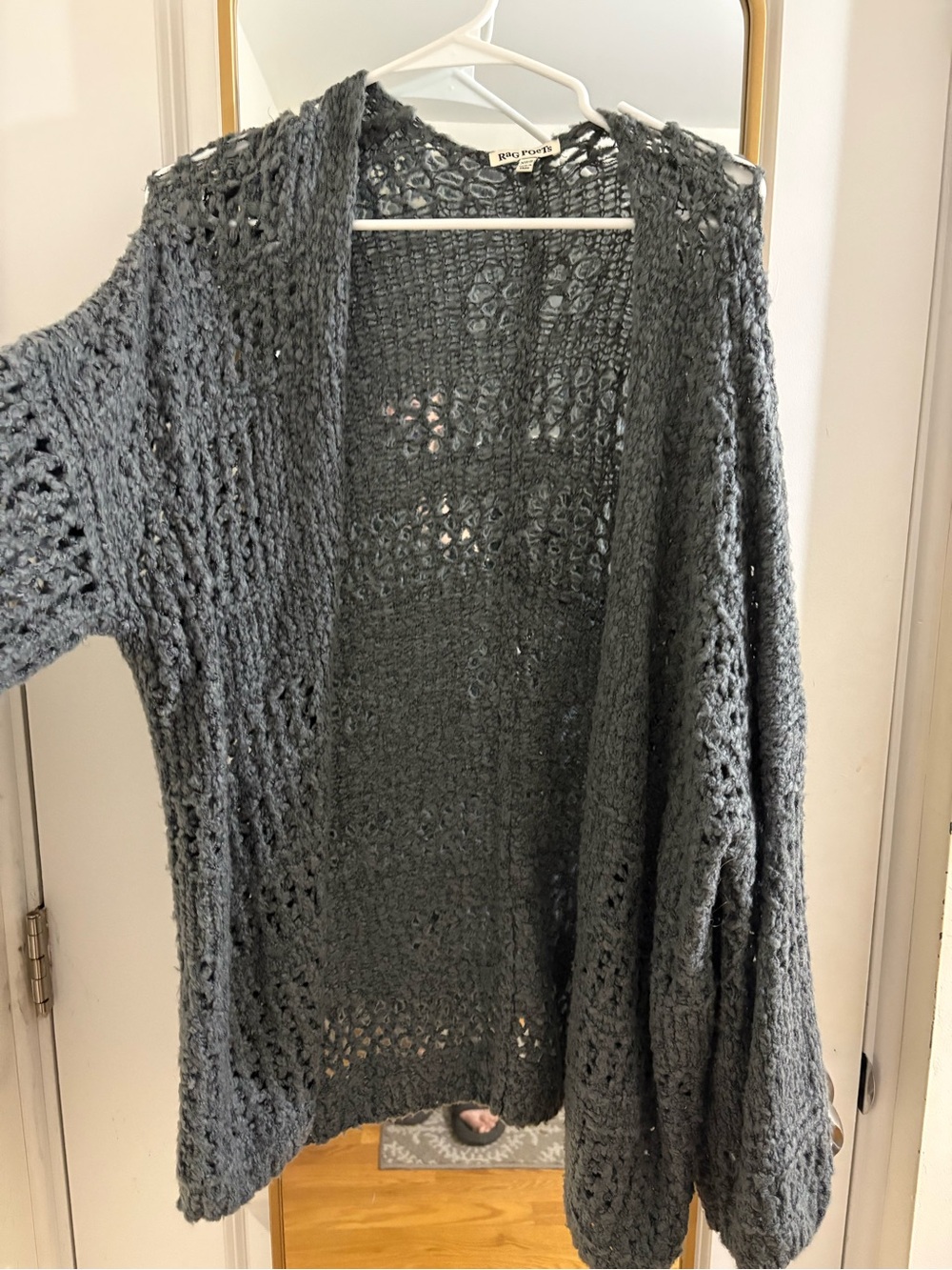 Rag Poets from Z Supply Charcoal Open-Weave Cardigan